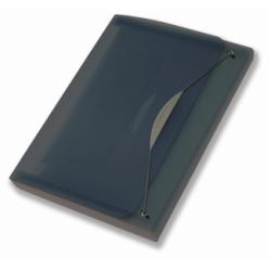 Fellowes Cartelle e Cartelline CARTELLA A SOFFIETTO TRASPARENTE IN PLR GRIGIO FUMÈ 12 SCOMPARTI A4   CAVALIERE TRASPARENTE  2 TASCHINE PORTA BV