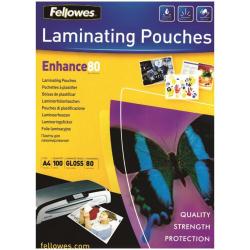 Fellowes Accessori per plastificatrici CF25ENHANCE80 POUCHES LUCIDE A3