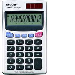 Sharp TASCABILI BATTERIA/SOLARE CIFRE 12