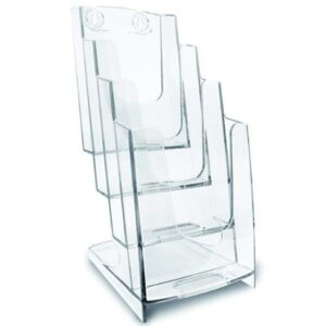 Arda Porta depliant da tavolo e da parete Portadepliant 4 tasche A6