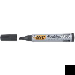 Bic Marcatori Bic Marking 2300 nero punta scalpello ultra resistente (3 7 mm-5 5 mm)-Bic- fusto in plastica design conico (Conf. 12 pz)