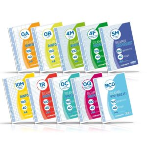 Blasetti Ricambi per quaderni ad anelli RICAMBI A4 RIGHE A 40FF 100GR