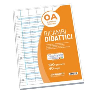 Blasetti Ricambi per quaderni ad anelli RICAMBI DIDATTICI A4 0A 40FF 100GR