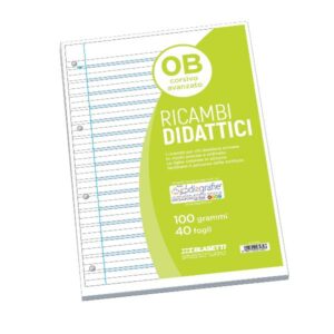 Blasetti Ricambi per quaderni ad anelli RICAMBI DIDATTICI A4 0B 40FF 100GR