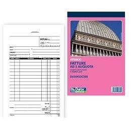 Data Ufficio Contabilità / Società CF5 BLOCCO FATTURE AD 1 ALIQUOTA  BLOCCO DI 33/33/33 COPIE AUTORICALC FORMATO A5 21.5 X 14.8 CM