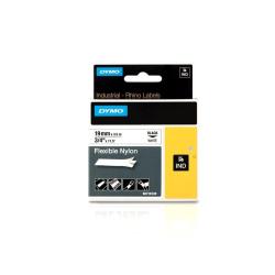 Dymo NASTRI PER ETICHETTATORI RHINO 19 MM NYLON FLESSIBILE NERO SU BIANCO
