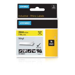Dymo NASTRI PER ETICHETTATORI Nastri DYMO RHINO 24mmx 5 5m VINILE nero su giallo