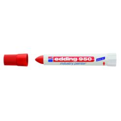 Edding Marcatori Marcatore a cera colore rosso  P/tonda  tratto 10 mm  adatto a contrassegnare superfici  impossibili  (Conf. 10 pz)