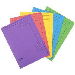 Exacompta Cartelle e Cartelline Realizzate in cartoncino 300 g/mq chiuse su due lati e stampate sul fronte/retro Capienza 50ff A4 5colori assortiti