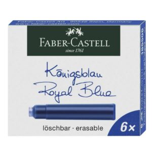 Faber Castell Roller CARTUCCE X STILOGRAFICA BLU 6PZ