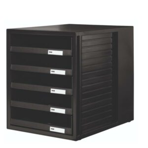 Han Cassettiere CASSETTIERA SCHRANK-SET  CON 5 CASSETTI APERTI NERO