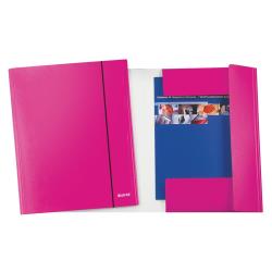 Leitz Cartelle e Cartelline CF5 CARTELLA A 3 LEMBI WOW 2.0 FUCSIA METALLIZZATO CON ELASTICO