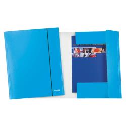 Leitz Cartelle e Cartelline CF5 CARTELLA A 3 LEMBI WOW 2.0 AZZURRO METALLIZZATO CON ELASTICO