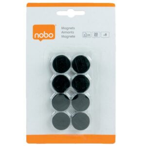 Nobo Accessori Lavagne e Planning CF8 MAGNETI DIAMETRO 20MM 8PZ NERO