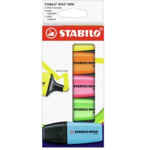 Stabilo Evidenziatori AST5 STABILO BOSS MINI G/A/V/B/R