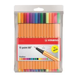 Stabilo Penne punta in fibra CF15 FINELINER POINT 88  COL ASS