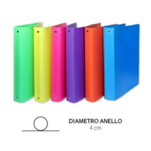 Scatto Raccoglitori RACC.4ANELLI IN PP DIA.4CM COL.FLUO