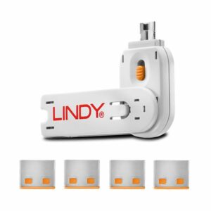 Lindy PORTATILI SERRATURE PER PORTE USB ARANCIONI