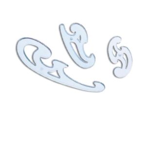 Arda Maschere KIT 3 CURVILINEE COL. AZZURRO TRASP