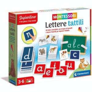 Clementoni Giochi scientifici Montessori – Lettere Tattili