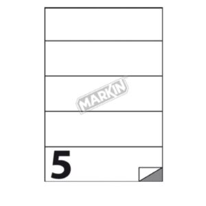 Markin Etichette Indirizzi / Pacchi CF500   ETICHETTE  5FG. X 100  210X59,4 MM  A4