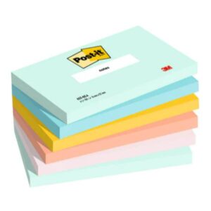 Post-it Cartoncini colorati Foglietti Post-it   76 mm x 127 mm  6 blocchetti da 100 fogli  Beachside
