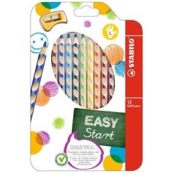 Stabilo Pastelli scatola di cartone  appendibile  con 12 col.ass.(1 per colore) e temperamatite 4531