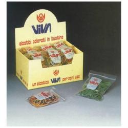 Viva Elastici ELASTICI GIALLI IN ESPOSITORE DA BANCO CON 40 BUSTE DA                50 G.  ASSORTITI IN DIAMETRO E COLORE