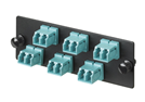 Panduit Accessori PANNELLO CON 6 ADATTATORI LC DUPLEX OM3 CON MANICOTTO IN ZIRCONIO AQUA