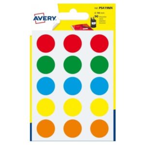 Avery Etichette Indirizzi / Pacchi CF90BOLLINI COL. DIM 19MM MIX