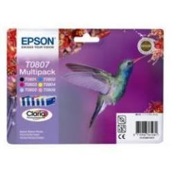 Epson CONSUMABILI STAMPANTI GETTO MULTIPACK T0807  CONTENENTE N.6 CARTUCCE INCHIOSTRO   NERO(T080140)   CIANO(T080240)  MAGENTA  CIANO-CHIARO MAGENTA CHIARO
