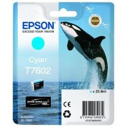 Epson CONSUMABILI STAMPANTI GETTO CARTUCCE DI INCHIOSTRO  ULTRACHROME  HD  T7602                        CONFEZIONE SINGOLA  1 X 26 ML CIANO