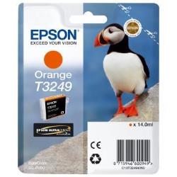 Epson CONSUMABILI STAMPANTI GETTO MATERIALE DI CONSUMO  CARTUCCE DI INCHIOSTRO  ULTRACHROME  HI-GLOSS2  T3249  PUFFIN  CONFEZIONE SINGOLA  1 X 14 0 ML ARANCIONE