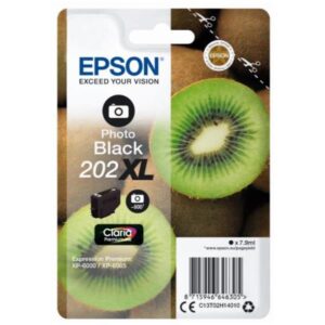 Epson CONSUMABILI STAMPANTI GETTO T02H1 KIWI SINGLEPACK PHOTO BLACK 202XL CLARIA PREMIUM INK PG800      (CARTUCCIA DI INCHIOSTRO CON ANT.)