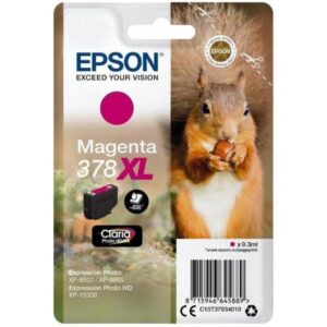 Epson CONSUMABILI STAMPANTI GETTO INCHIOSTRI CLARIA  PHOTO HD  378XL  SCOIATTOLO  CONFEZIONE SINGOLA  1 X 9 3 ML MAGENTA  ELEVATA  XL  RF+AM