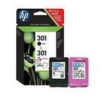 HP Inc CONSUMABILI STAMPANTI GETTO Confezione da 2 cartucce originali di inchiostro nero/tricromia HP 301