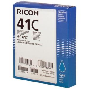 Ricoh CONSUMABILI STAMPANTI GETTO CARTUCCIA CIANO TYPE GC41C PER AFICIO SG3110DN-3110DNW                DURATA 2.200 PAGINE