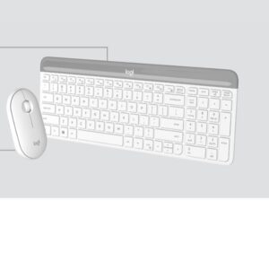 Logitech Kit Tastiera e Mouse SLIM WIRELESS KEYBOARD AND MOUSE COMBO MK470 – OFFWHITE – ITA –       MEDITER