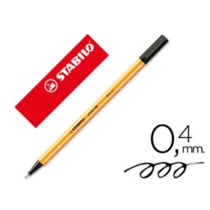 Stabilo Penne punta in fibra Stabilo point 88  fineliner con tratto 0 4 mm  colore nero (Conf. 10 pz)