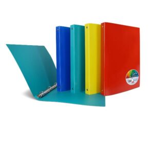 Plastibor Raccoglitori CF 12 RACCOGLITORI PP A4 4 ANELLI TONDI DA 30MM COLORI ASSORTITI      BLU  ROSSO  VERDE  GIALLO