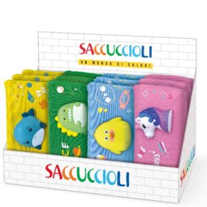Lebez Astucci Taschetta Squishy con zip in tessuto con squishy   misura 21  x 9 5 x 3 5 cm   in espositore da banco.
