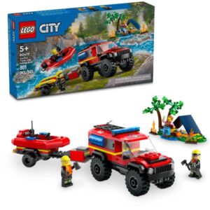 Lego Costruzioni FUORISTRADA ANTINCENDIO E GOMMONE DI SALVATAGGIO