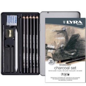 Canson Kit Creativi Assortimento di carboncini in matita e stick  completo di mine morbide medie e dure. Ideali per abbozzo  disegno e schizzi monocromi