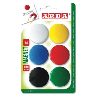 Arda Accessori Lavagne e Planning BLISTER 6 MAGNETI DIAMETRO 40 MM.