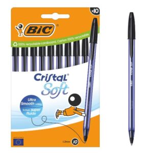 Bic Penne a Sfera BIC CRISTAL SOFT 1.2mm Astuccio 10pz  Nero