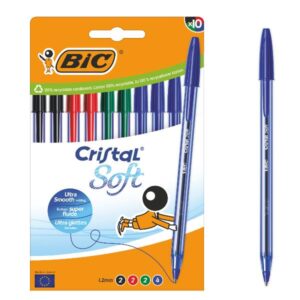 Bic Penne a Sfera BIC CRISTAL SOFT 1.2mm Astuccio 10pz  Assortito