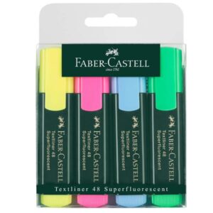 Faber Castell Evidenziatori SET DI EVIDENZIATORI TL 48 CONFEZIONE DA 4 COLORI NEON