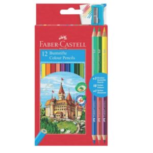 Faber Castell Pastelli MATITE COLORATE ECO IL CASTELLO 12+3 BICOLOR