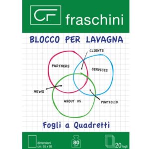 Fraschini Lavagne e Planning BLOCCO QUADRETTI 20 FOGLI F.TO66X95