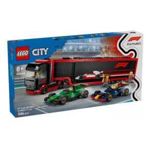 Lego Costruzioni Autotrasportatore F1  con monoposto RB20 e AMR24 F1